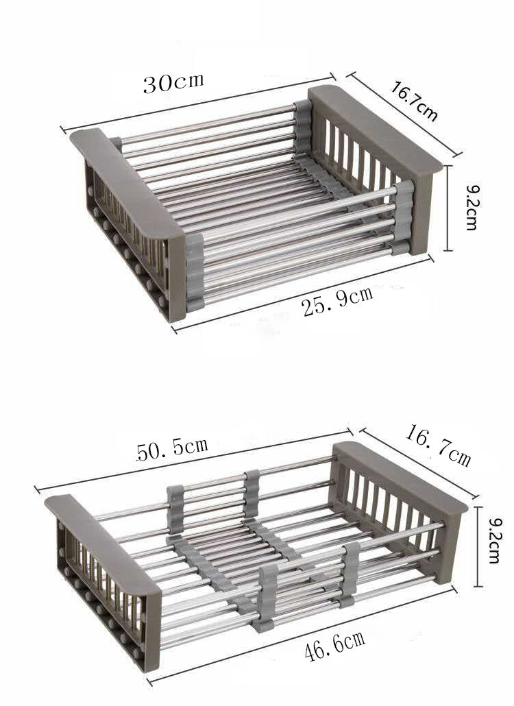 Escurridor telescópico ajustable de cocina