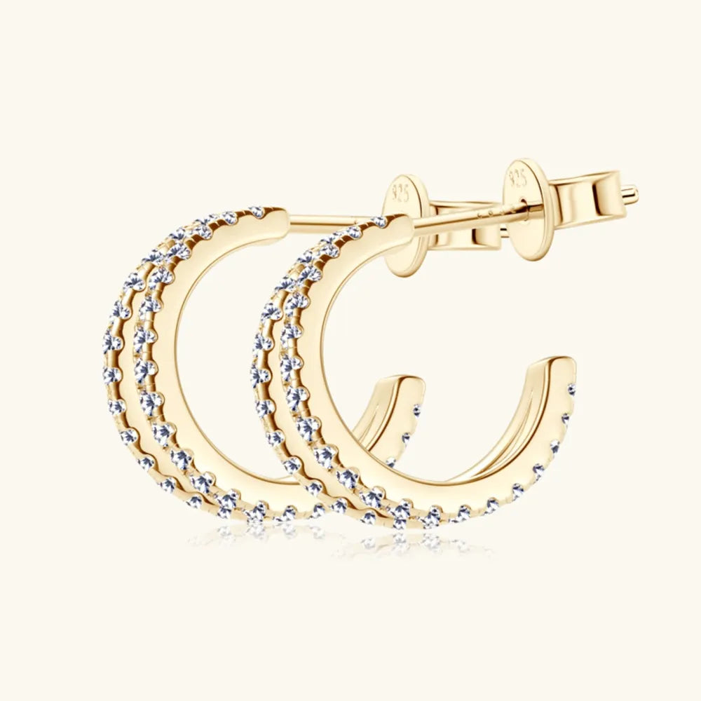 Moissanite C-Hoop