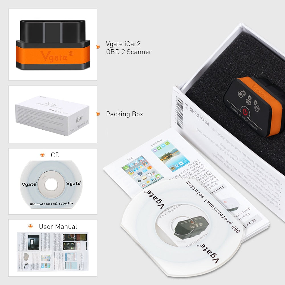 OBD2 Diagnostic-tool ELM327 Bluetooth/wifi for android/PC/IOS