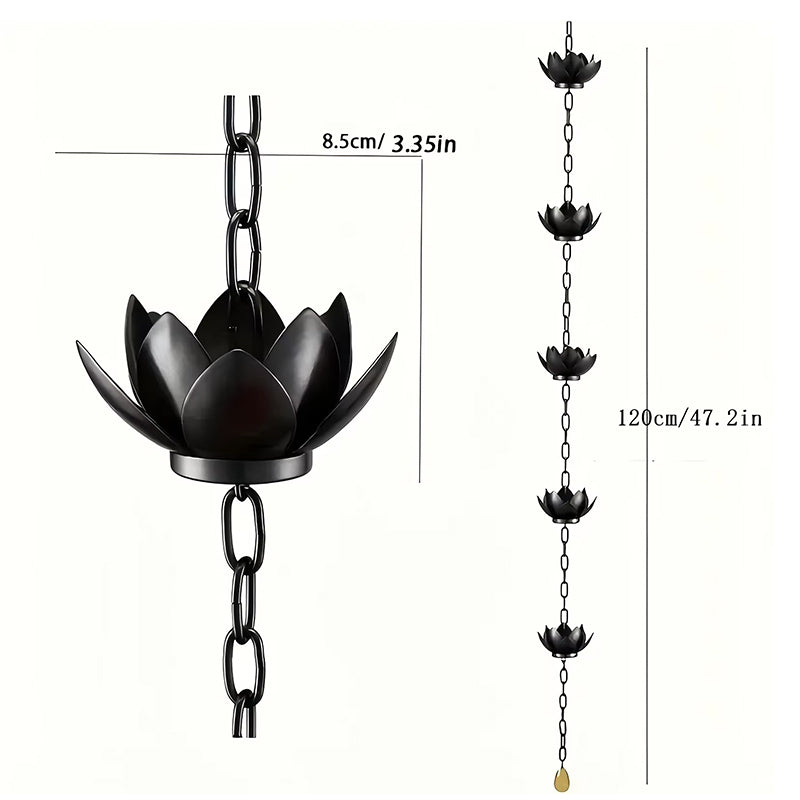 Cadena metálica para la lluvia