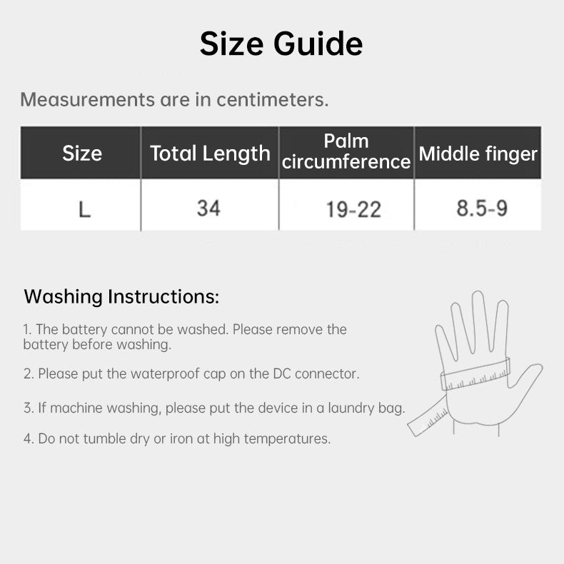Guantes calefactados