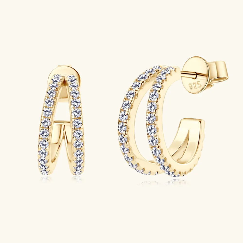 Moissanite C-Hoop