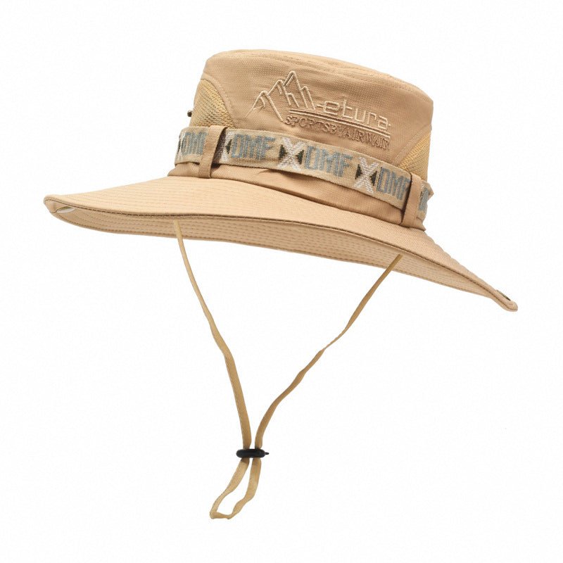Men's Bucket Hat Outdoor Sun Protection Wide Brim Hat Fishing Cap Beach Hiking Sun Hat - nETwork